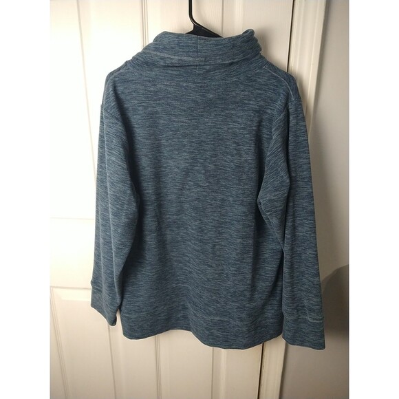 Stillwater Supply Pullover Sweatshirt Women M Blue Funnel Neck Fleece Pockets - Picture 8 of 8